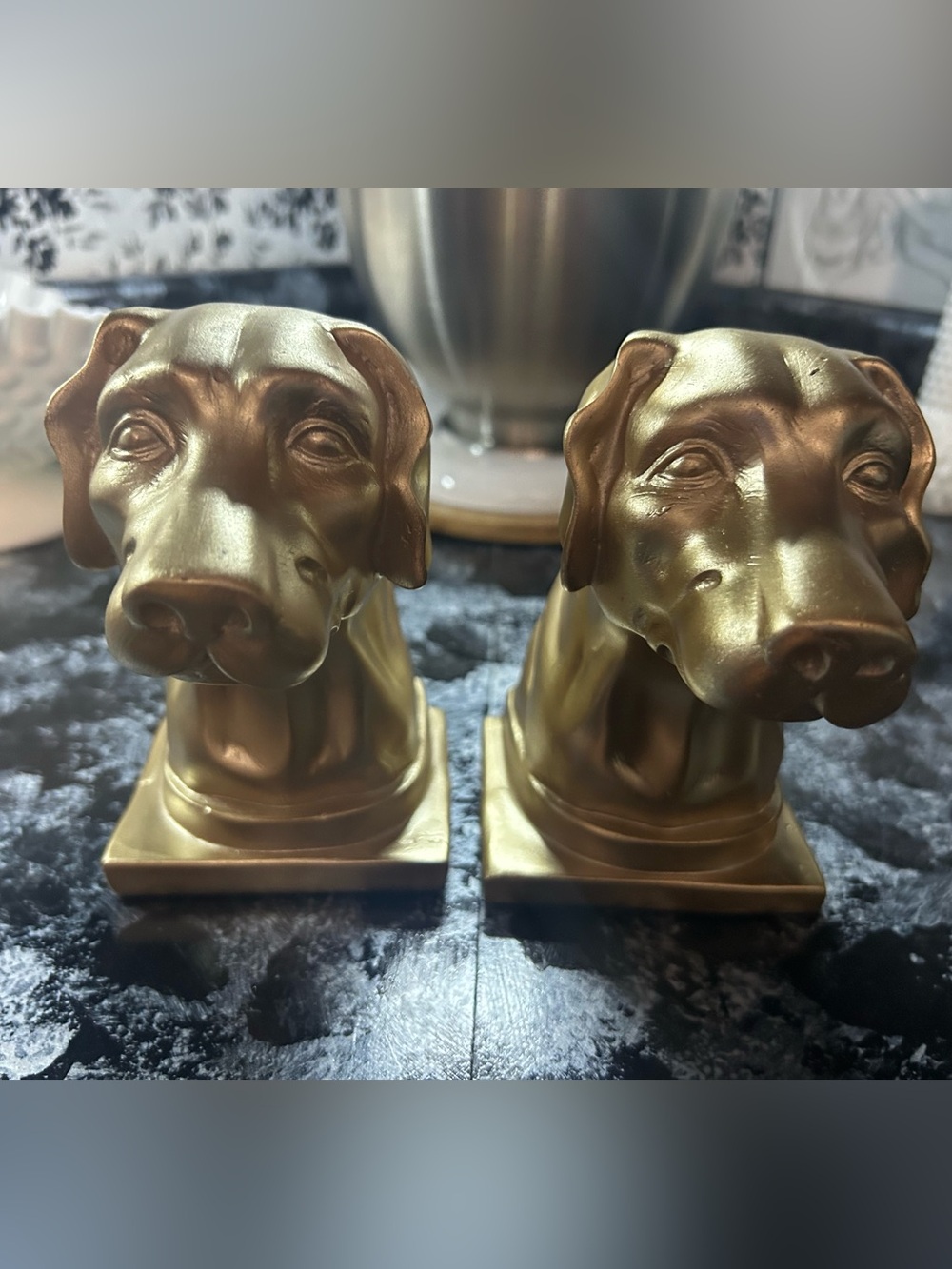Holly Williams Decorative Labrador Retriever Gold Bookends